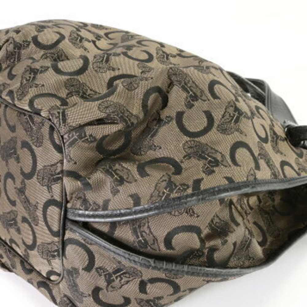 Celine Shoulder Handbag Tote Bag Canvas Sulky Leather Bittersweet - Picture 9 of 13